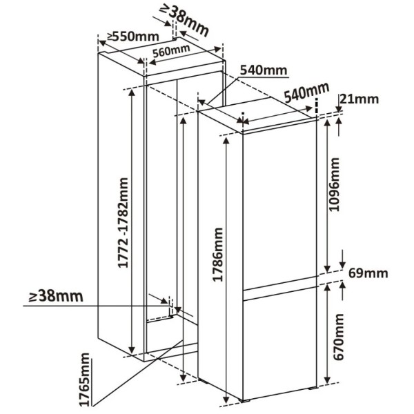 Фото - Холодильник встраиваемый MPM MPM-250-FFI-64